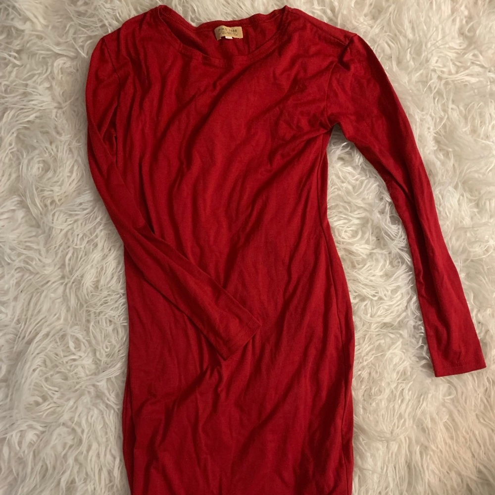 Red pencil dress